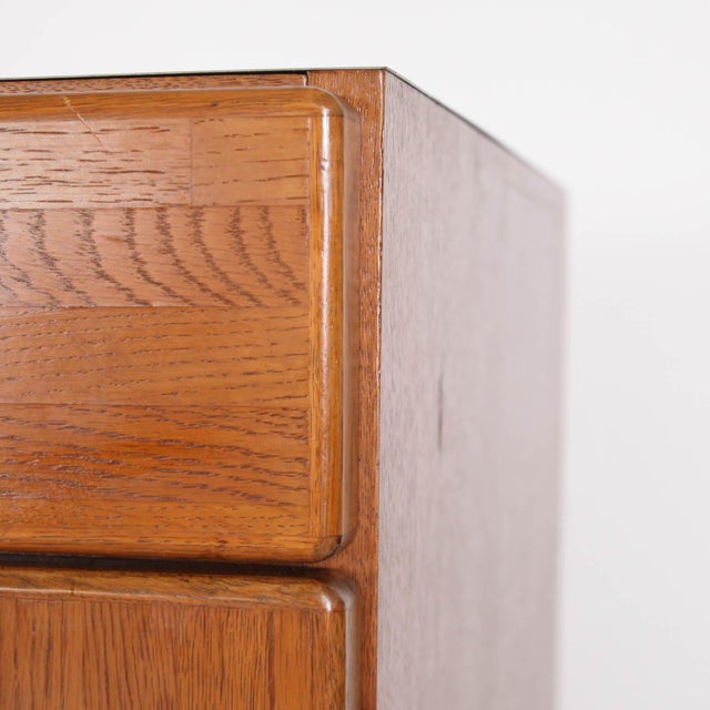 Wood Sideboard in Oak and Brushed Aluminum, 1980s For Sale - Image 7 of 18