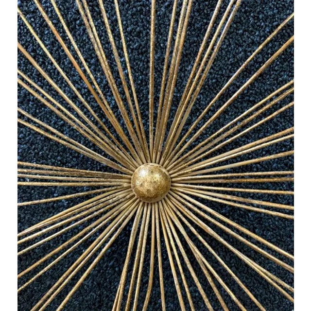 Mid Century Brass Sunburst Wall Sculpture For Sale - Image 4 of 6