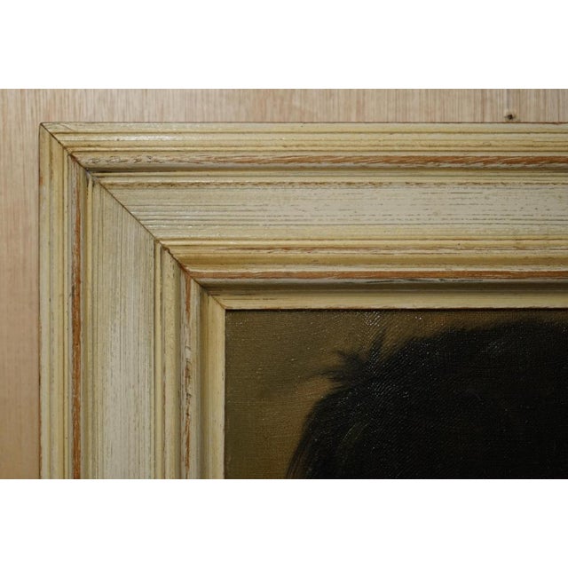 We are delighted to offer for sale this lovely original circa 1930's Belgium oil on canvas of young boy smoking which is...