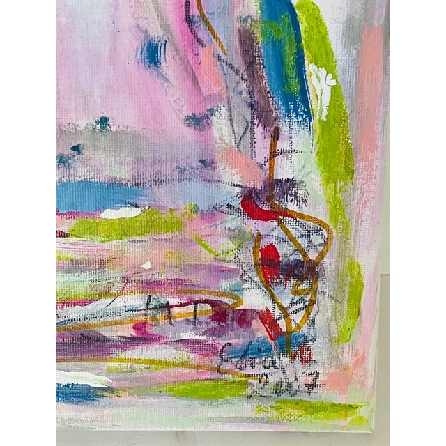 Abstract Painting on Canvas by Elia Pink Malca’s For Sale - Image 4 of 4