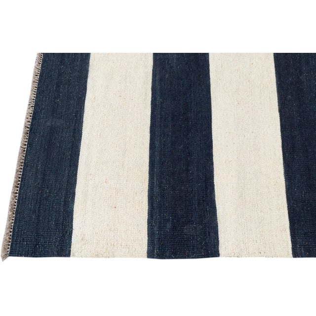 21st Century Modern Flat-Weave Kilim Rug For Sale - Image 4 of 11