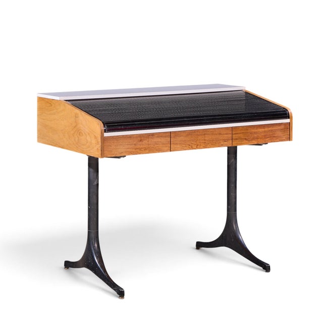George Nelson for Herman Miller Model 5496 Mid Century Rolltop Desk For Sale In Chicago - Image 6 of 12