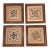 Mid 20th Century Navajo Sand Painting Art Set Framed Matted 7” Each Set of 4 For Sale