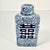 Chinoiserie Mid-Century Boho Chic Chinoiserie Hollywood Regency Blue & White Square Happiness Ginger Jars For Sale - Image 3 of 8