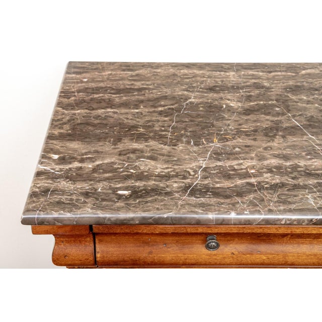 2000 - 2009 Ethan Allen Townhouse Collection Burlwood and Marble Four-Drawer Bachelor's Chest, 2002 For Sale - Image 5 of 9