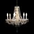 Vintage Crystal, Glass & Brass 6-Light Chandelier C1940 For Sale - Image 6 of 10