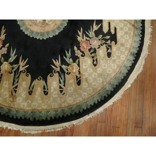 Vintage Round Rug For Sale - Image 4 of 6