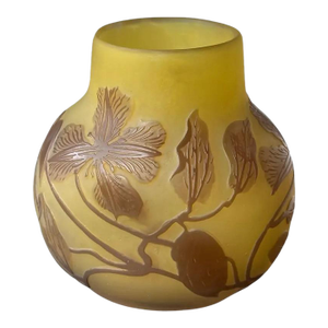 Antique Gallé Art Nouveau Cameo Glass Vase