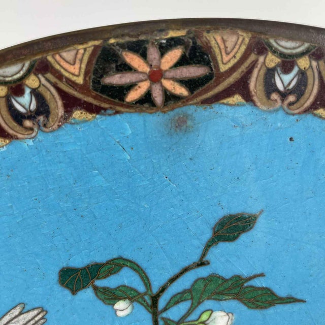 Meiji Japanese Cloisonne Plates, 1868, Set of 2 For Sale - Image 9 of 10