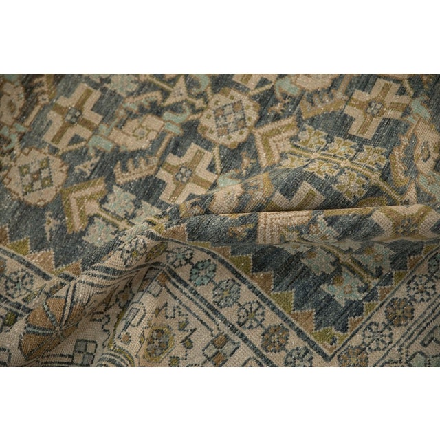 Teal Vintage Distressed Hamadan Rug - 4'4" x 7'1" For Sale - Image 8 of 11