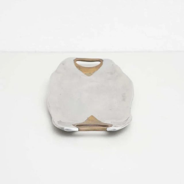 Mid-Century Modern Decorative Metal Tray, 1950s For Sale - Image 4 of 10