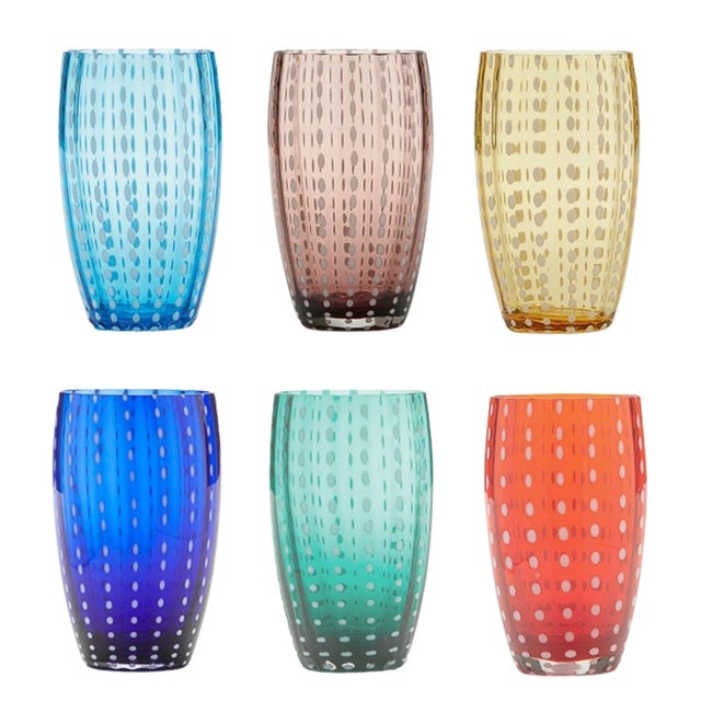 Zafferano Perle Beverage in Assorted Colors - Set of 6 For Sale In New York - Image 6 of 6
