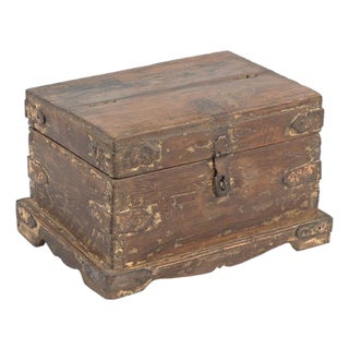 Vintage Anglo-Indian Teakwood Small Box For Sale
