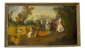 Antique European School "Summer" Oil Painting After Nicolas Lancret C.1900