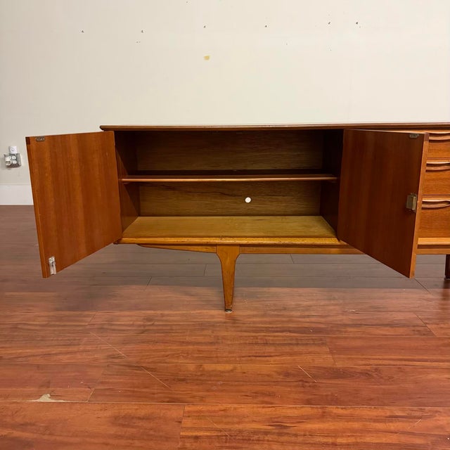 Wood Jentique Vintage Teak Mid-Century Sideboard Bar For Sale - Image 7 of 15
