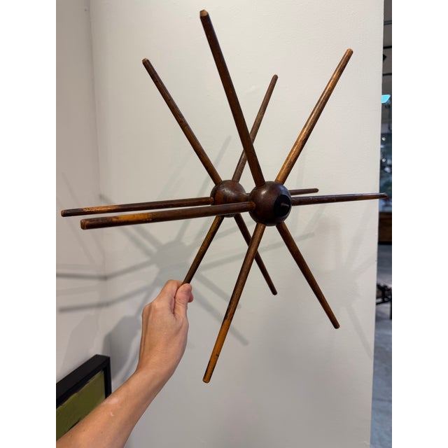 1940s Vintage Yarn Swift With Starburst Style For Sale - Image 5 of 6