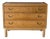 Oak 3 Drawer Dresser Chest With Brass Pulls Mid-Century Modern 1960s For Sale