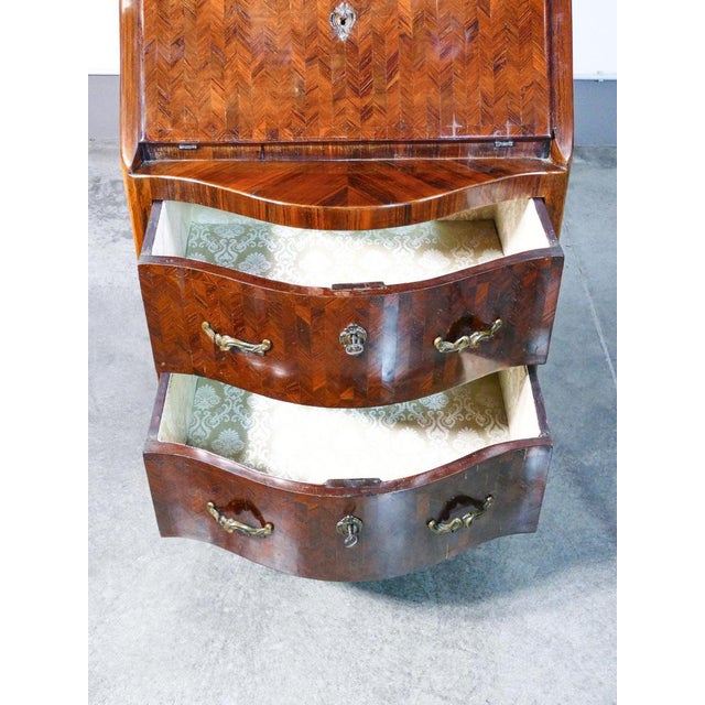 Louis XV Geometric Secretary Cabinet, 1700s For Sale - Image 10 of 14