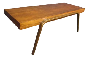 Vintage Walnut Bentwood Coffee Table