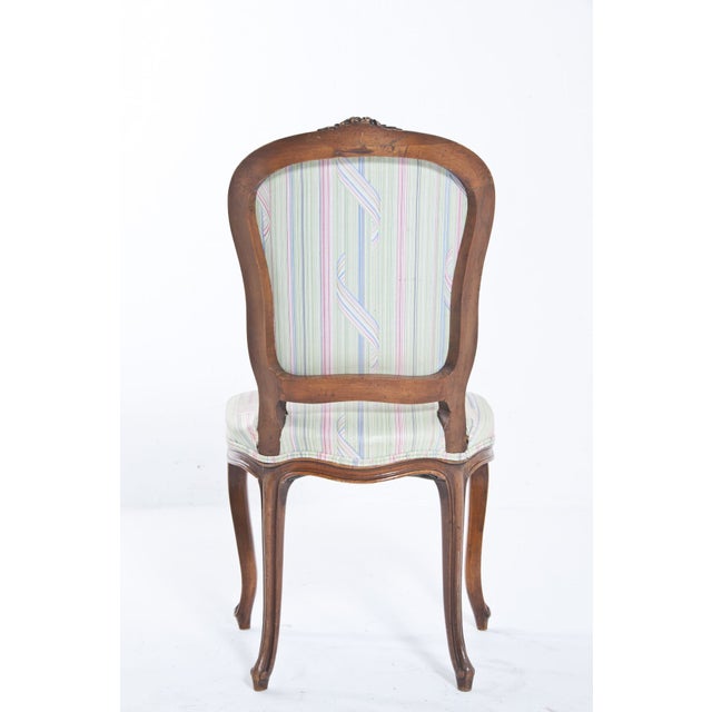 French Striped Side Chair For Sale - Image 5 of 11