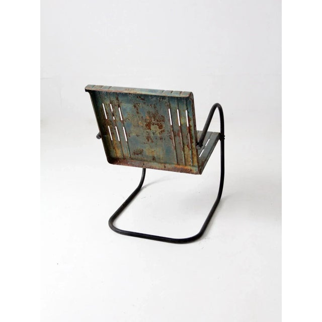 Metal MId-Century Metal Patio Chair For Sale - Image 7 of 11