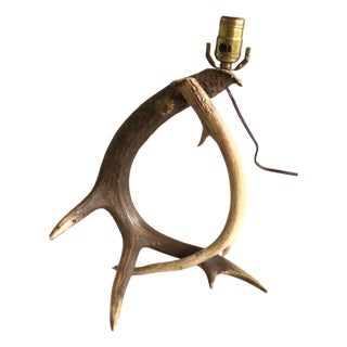 1950s Antler Table Lamp For Sale