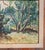 Textile Early 20th Century American Post-Impressionist Oil Painting of Trees, New York City Label For Sale - Image 7 of 12