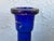 Glass 1960s Bohemian Cobalt Blue Enamel & Gold Gilt Vase 11.25” For Sale - Image 7 of 8