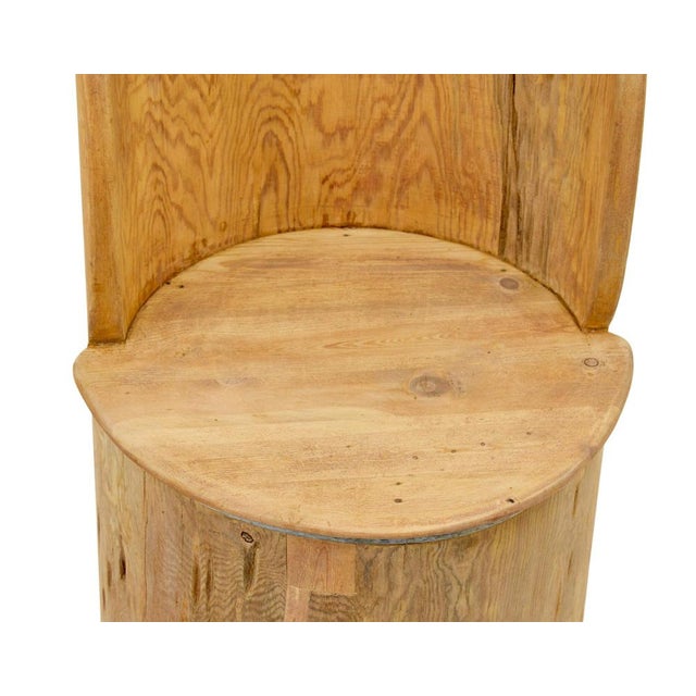 Mid-Century Pine Trunk Hall Seat, 1950s For Sale - Image 4 of 9