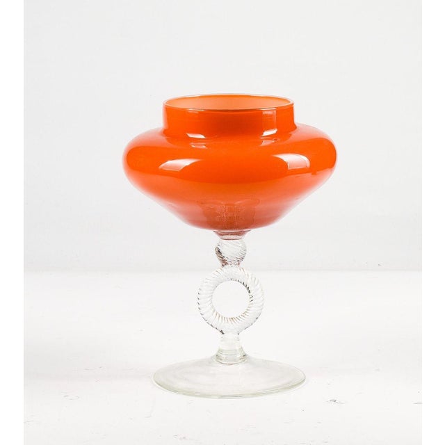 1950s Orange Murano Glass Vase, 1950s For Sale - Image 5 of 10