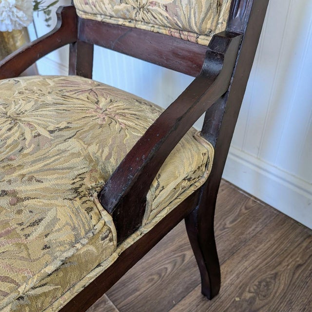 Antique Victorian / Edwardian Library Chair on Casters For Sale - Image 9 of 14