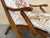 Wood 1930s French Wooden Folding Armchair With Upholstered Cushions For Sale - Image 7 of 14