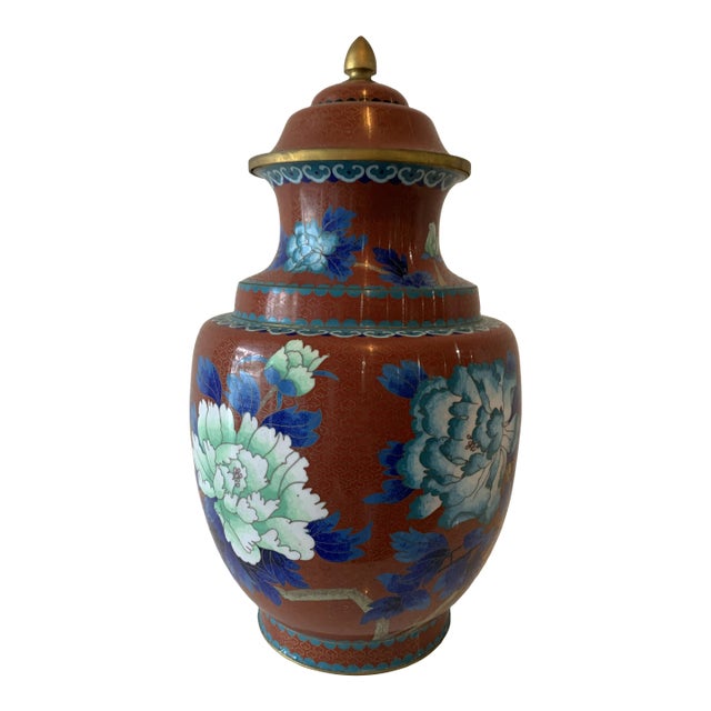 Antique Chinese Cloisonne Chalice Urn For Sale