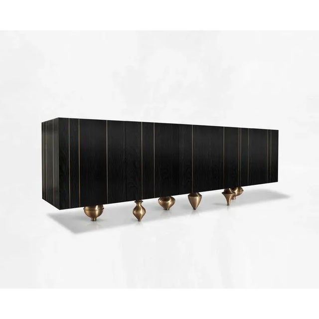 Contemporary Large Il Pezzo 1 Black Sideboard by Il Pezzo Mancante For Sale - Image 3 of 9