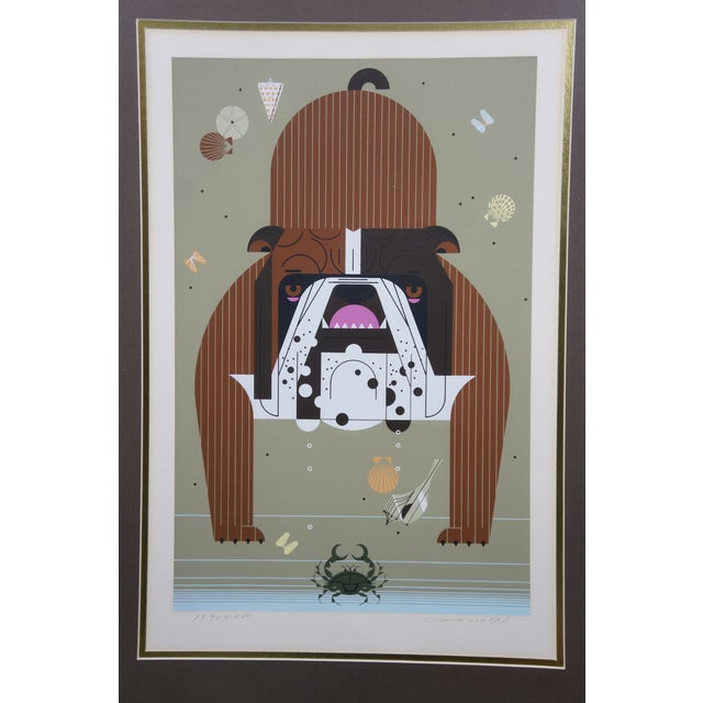 Late 20th Century Charley Harper Signed Claws Crab Bulldog Serigraph Print For Sale - Image 4 of 11