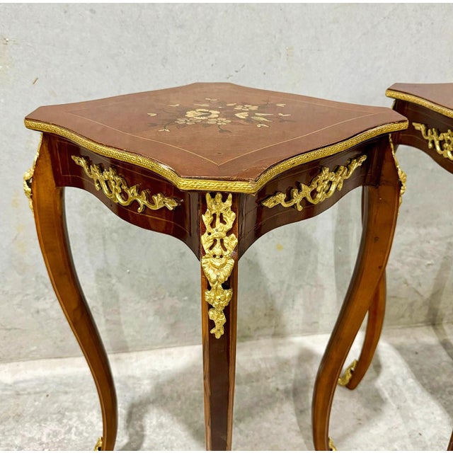 Side Tables Set French Style Copper Bronze For Sale In Miami - Image 6 of 7
