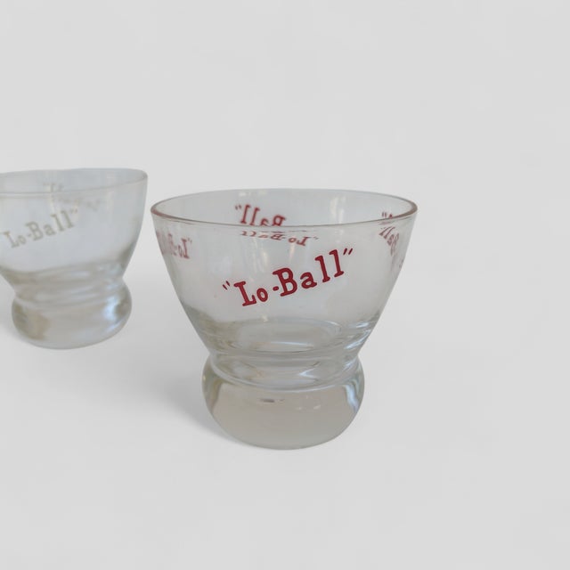 Glass Vintage 1960s Pop Art Typology Low Ball Glasses -Set of 4 For Sale - Image 7 of 9