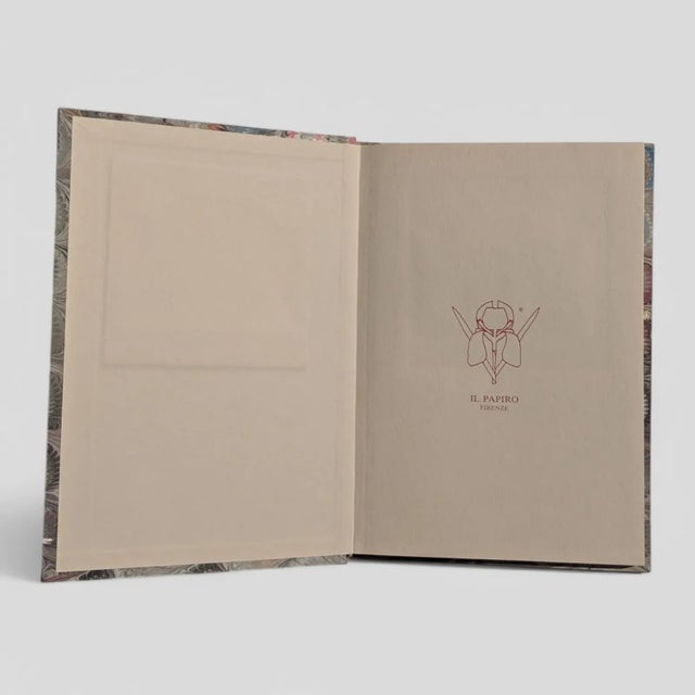 Vintage Italian Il Papiro Marbled Equestrian Sketchbook Notebook For Sale In Charlotte - Image 6 of 12