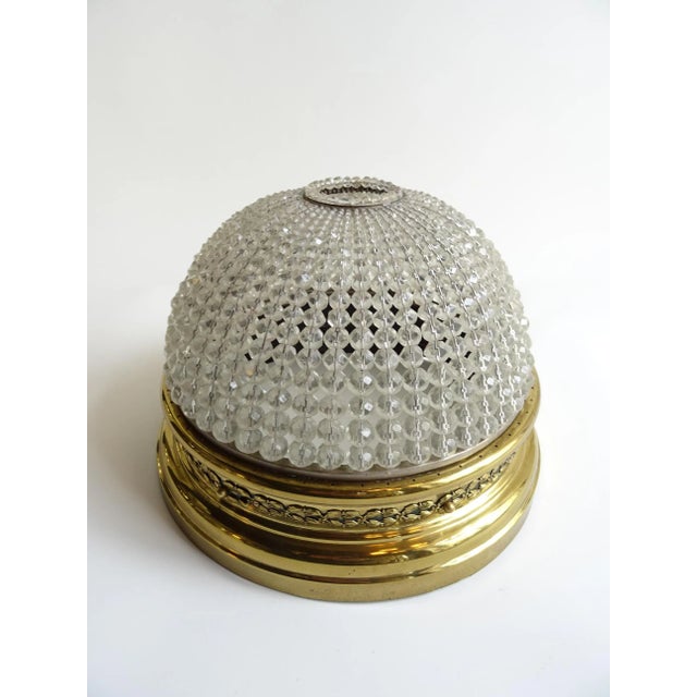 Metal French Plafoniére Ceiling Light in Brass, 1890s For Sale - Image 7 of 10