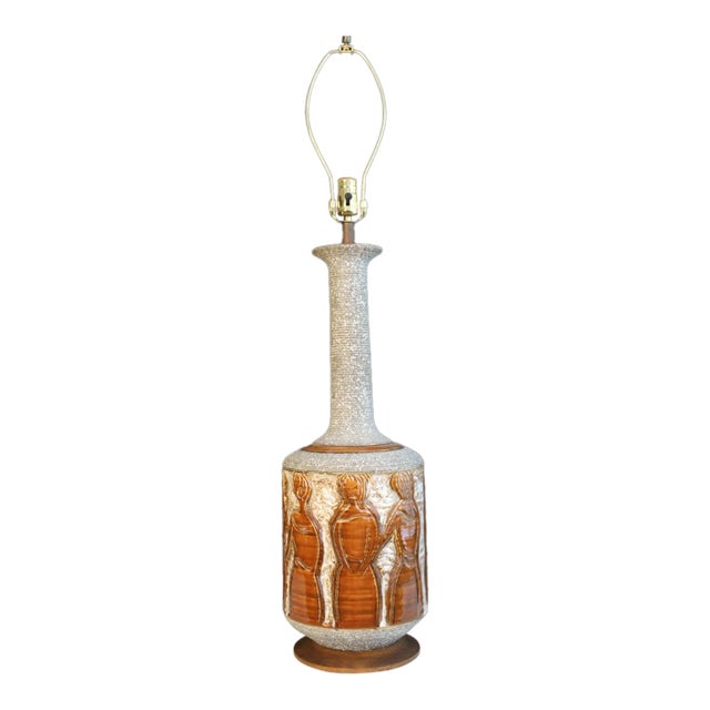 Mid 20Th Century Aldo Londi Influence Table Lamp For Sale