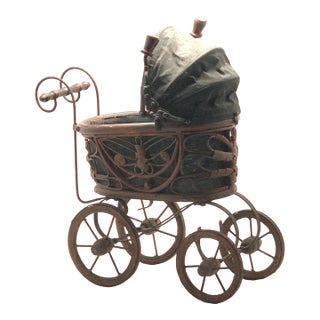 1970s Victorian Style Doll Carriage For Sale
