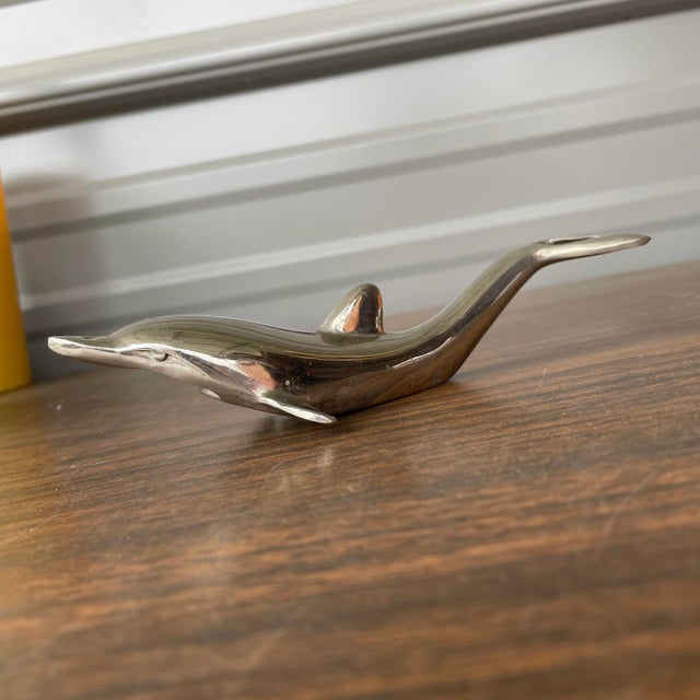 Silver Mid Century Silver Dolphin Bottle Opener For Sale - Image 8 of 9