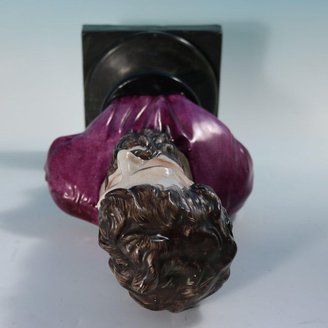 Victorian Staffordshire Pottery Bust of Plato For Sale - Image 9 of 15