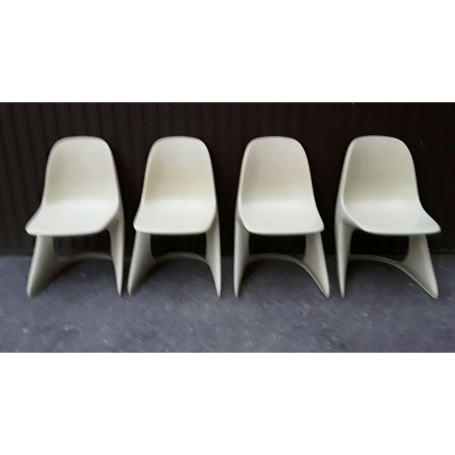 Stackable Plastic Chairs by Alexander Begge for Casala, 1974, Set of 4, in Good conditions. Designed 1970 to 1979 This...