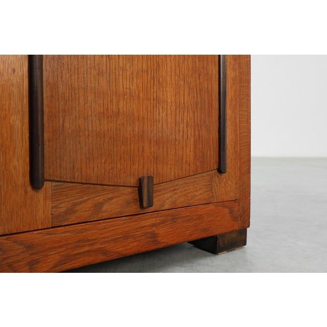 Amsterdam School Art Nouveau Nightstand, Netherlands, 1920s For Sale - Image 10 of 11