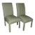 1970s Dining Chairs Fully Upholstered in Sage Green Fish Scales Print Fabric - a Pair For Sale
