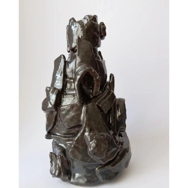 Tower of Babel No. 7 — Modernist Sculptural Glazed Ceramic Vase by Diane Grant For Sale - Image 9 of 9