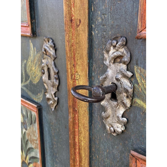 Blue Cupboard with Sunflower Paintings For Sale - Image 17 of 18