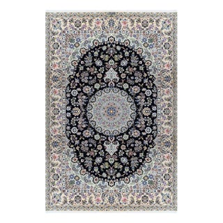 Nain Rug in Hand-Knotted Wool and Silk For Sale