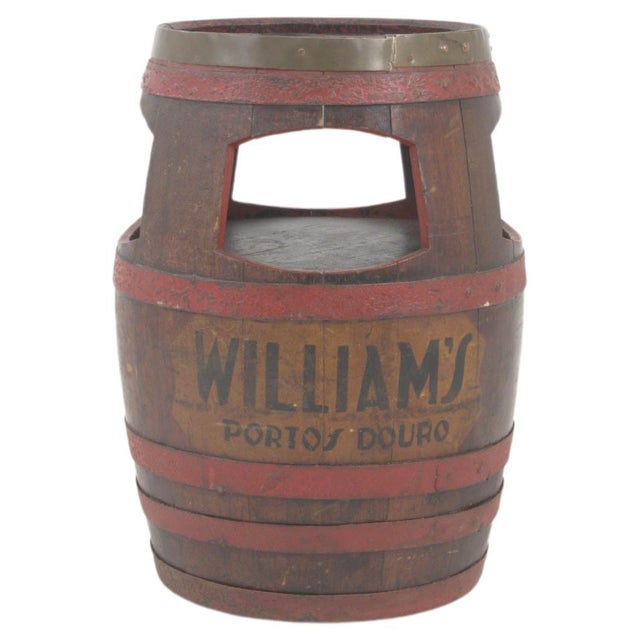 20th Century Portuguese Wooden Barrel Side Table For Sale - Image 15 of 18